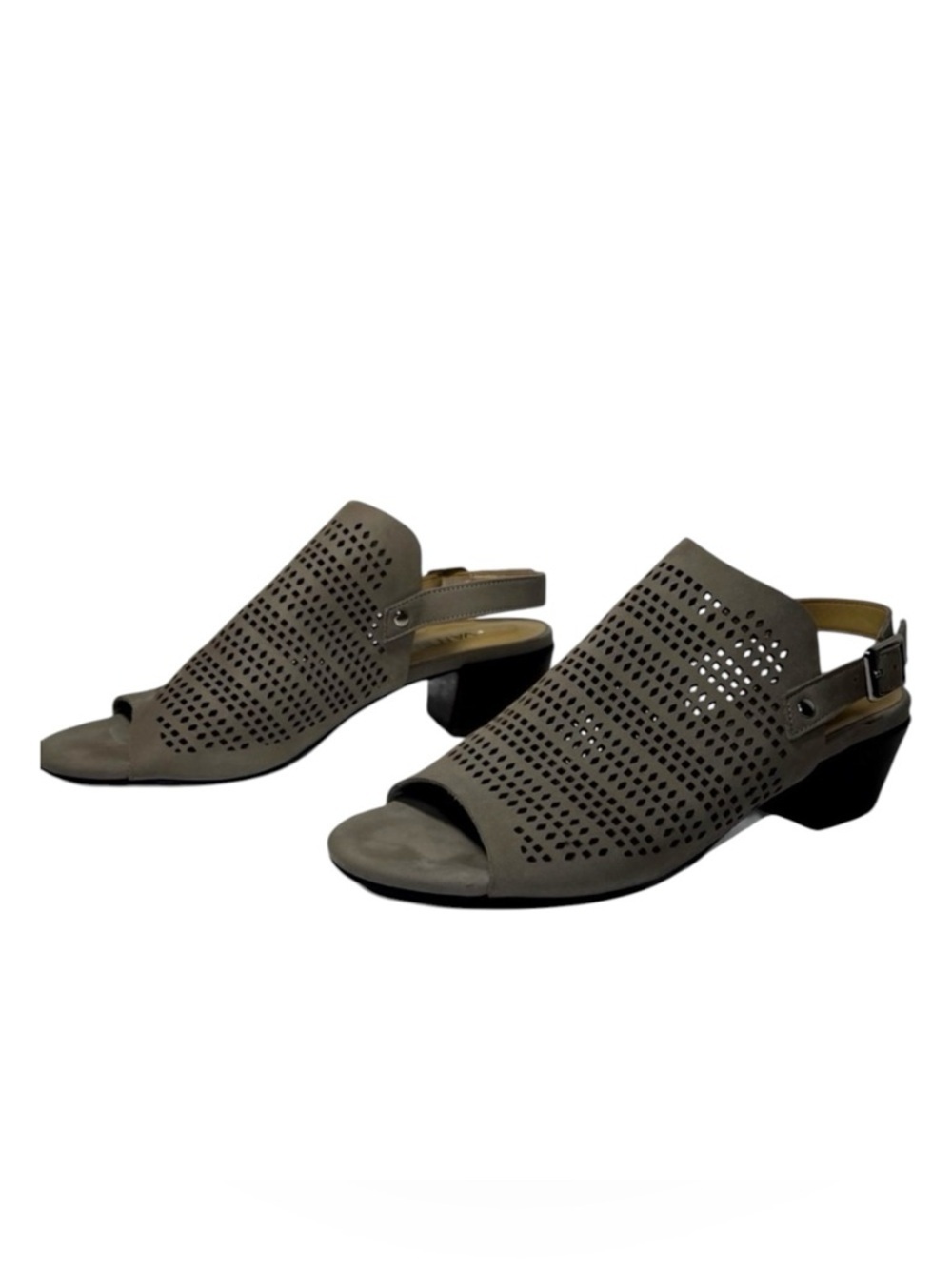 Vaneli Caryn Olive Green Sling Back Mules Womens size 8.5N